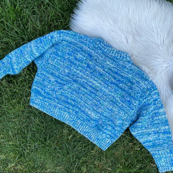 Lou & Grey teal crop boxy crewneck sweater XS - Picture 5 of 5